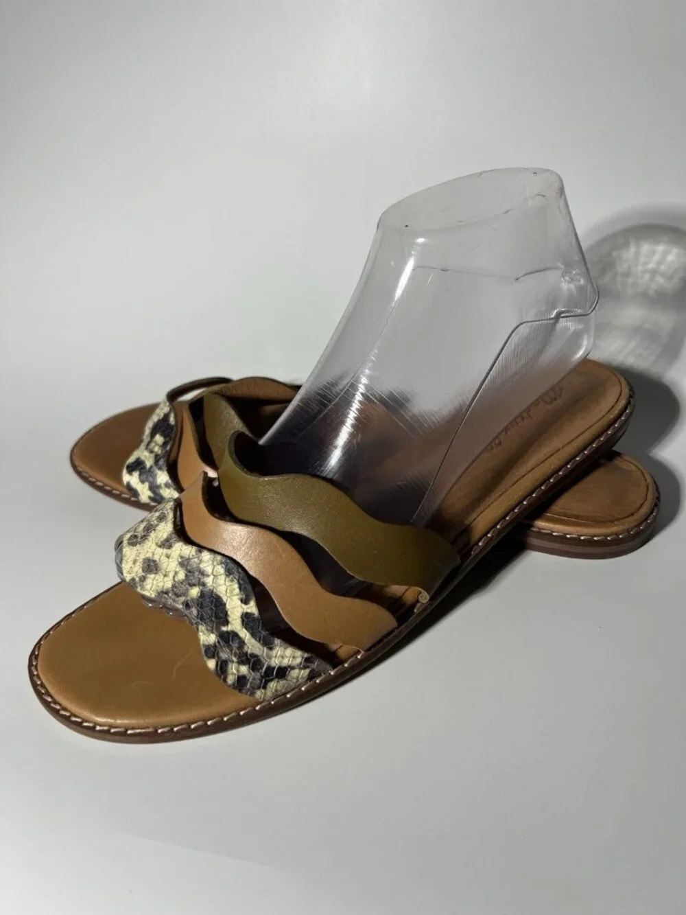 Madewell Leather Slide Sandals Multicolor Women’s Size 9